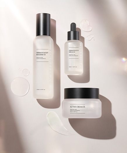 Dermatology booster, serum and active cream